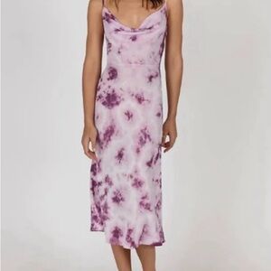 Realisation Par purple tie die midi dress
